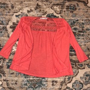 Coral cardigan